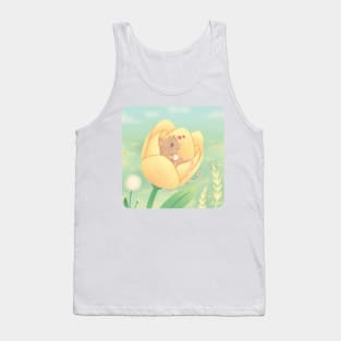 Relaxing in a tulip Tank Top